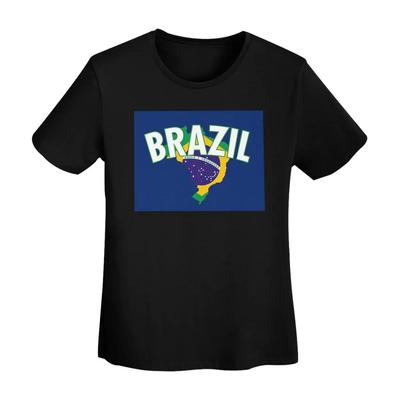 Brazil National Flag TShirt Women Short Sleeve T Shirts ONeck Clothes Cotton Summer Tees Streetwear