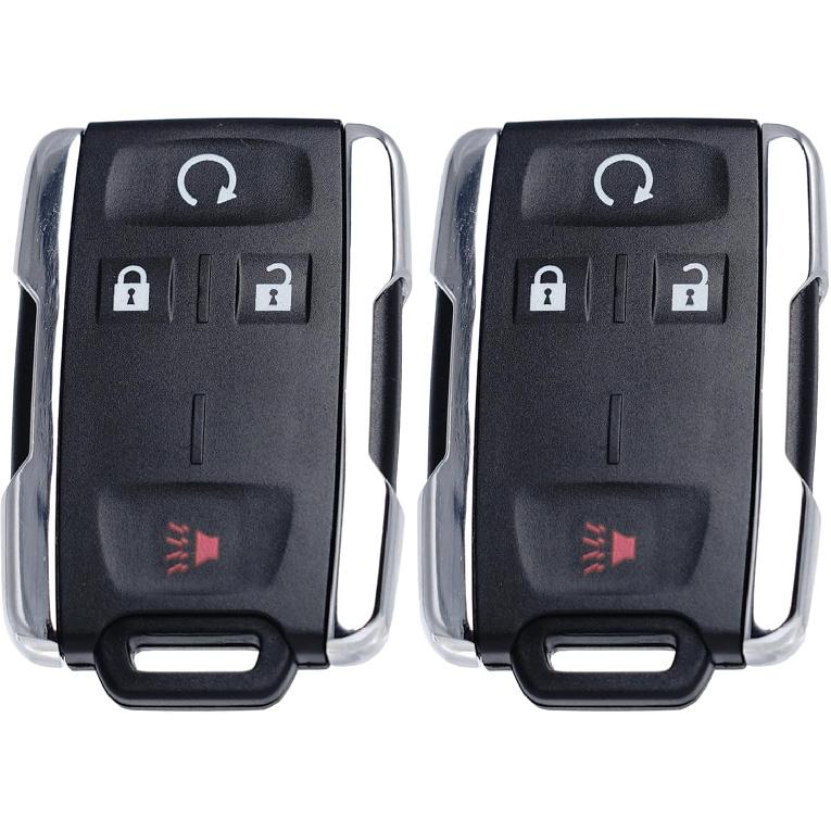 Key Fob Shell Case Replacement Fits For Chevy Silverado Colorado GMC Sierra Canyon 2014- Keyless Entry Remote Control 4 Button Pad Outer Cover With