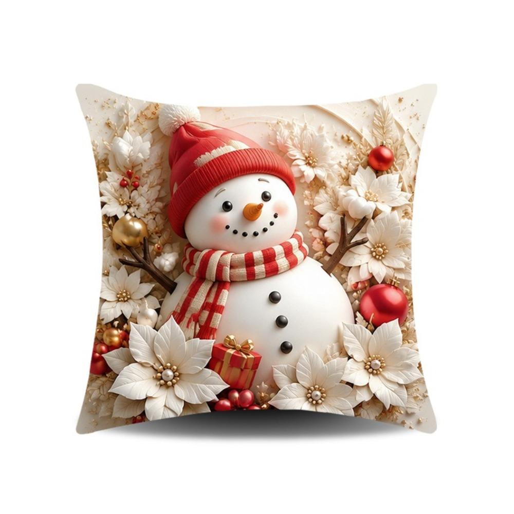 Detachable Soft Christmas Pillow Covers 45x45cm Christmas Themed Pillow Case  Sofa House Room