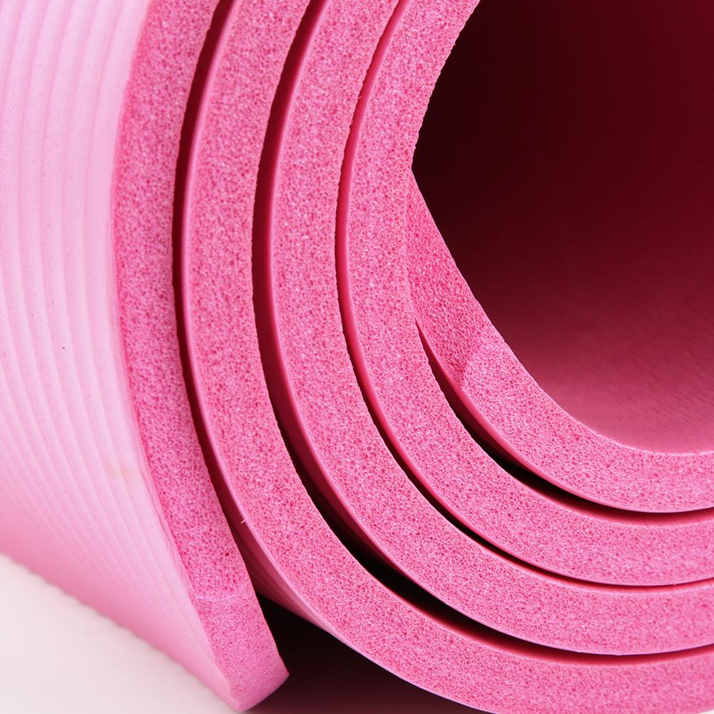 Lengthen NBR Pad Widened Non-Slip Mat Multifunction Fitness Exercise Cushion 183 X 61 X 1cm(Purple )