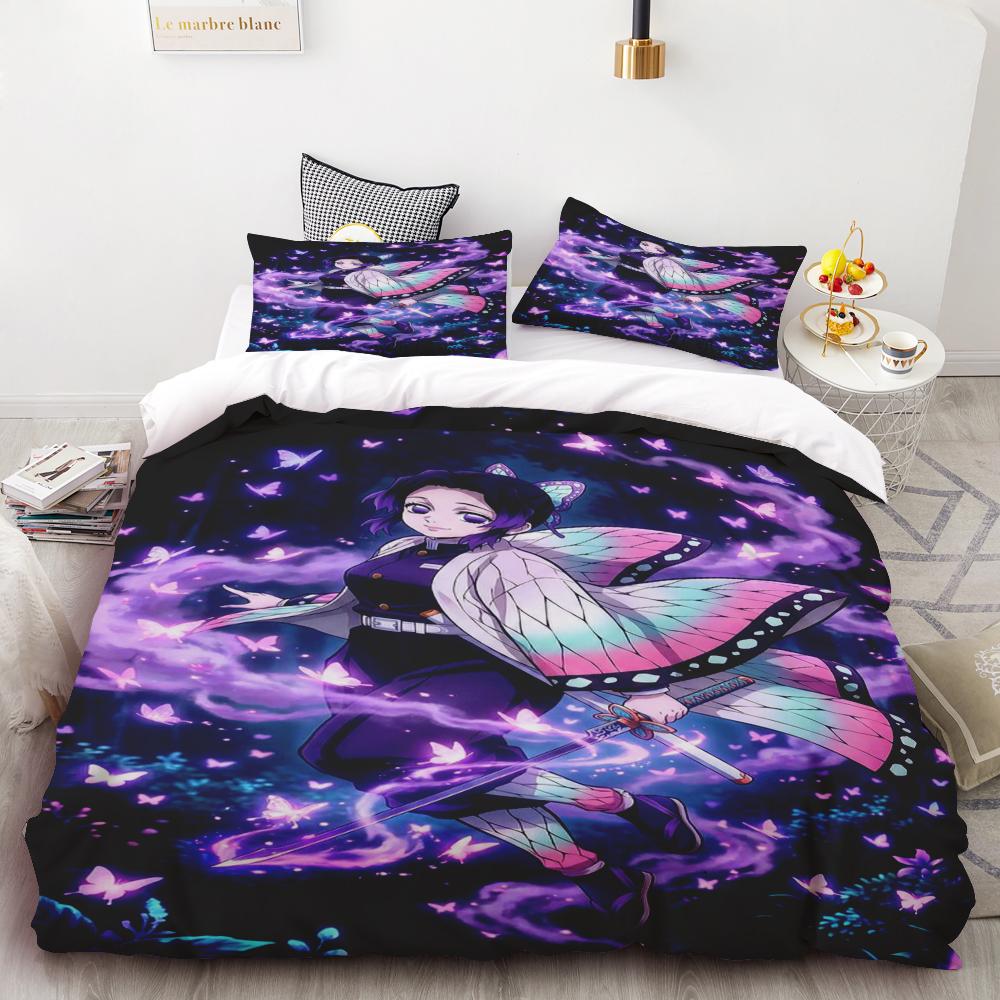 Duvet Cover Kamado Nezuko Demon Slayer Bedding Set Set Single Twin Full Queen Size Kids Girl Boys Gift Queen/King comfortable