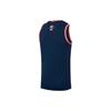 Li-Ning Solid Color Print Logo Round Neck Basketball Vest Men Tops Navy-Blue AAYS413-1