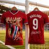 2026 Match Familial Erling Haaland N°9 Maillot de Football pour Fan Entraînement Match Été Sports d'Extérieur Séchage Rapide Respirant T-shirt