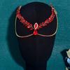 Shining Bride Forehead Head Chain Rhinestone Pageant Tiara Wedding Rhinestone Headband  Woman