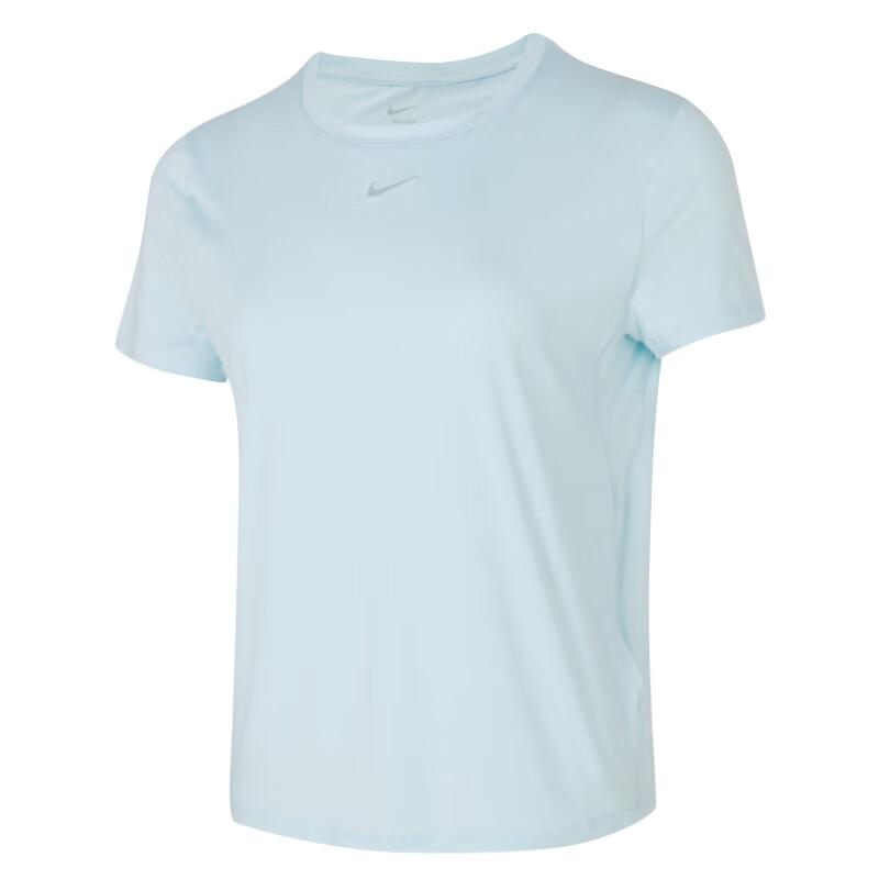 Nike Casual Quick-Dry Breathable Round Neck Short Sleeve T-Shirt Women Tops Blue FN2799474