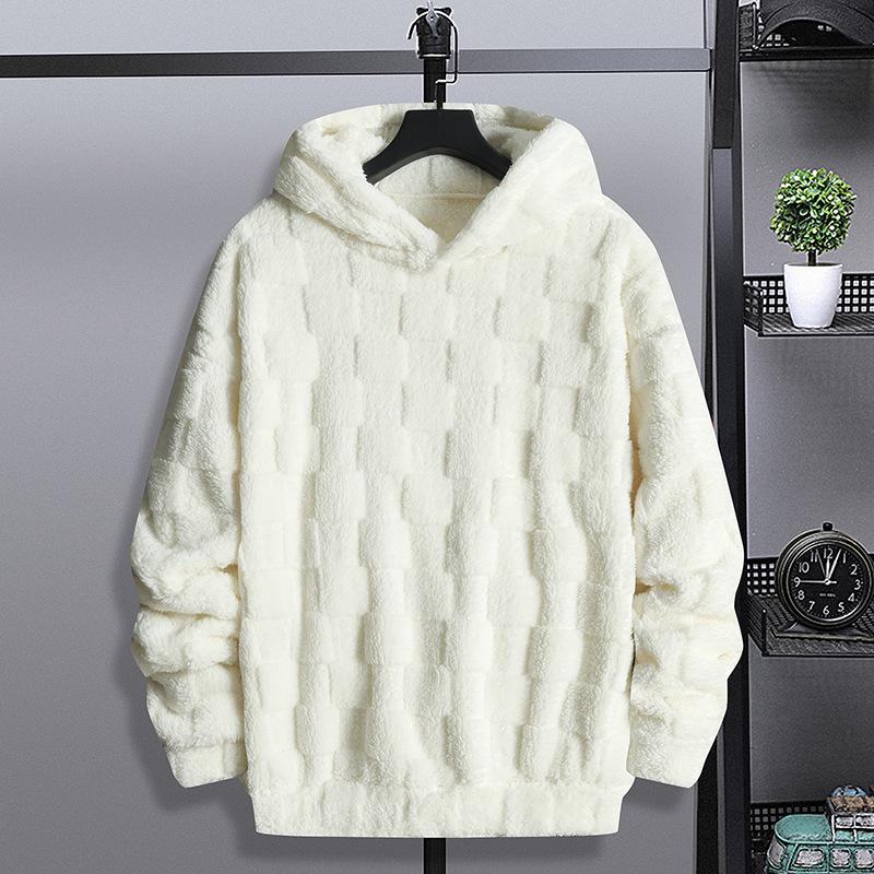 Men's Winter Fleece Hooded Sweatshirt - Casual Large Size Jacket