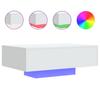 Moderner, Minimalistischer Und Eleganter Couchtisch Mit LED-Lampe, Beistelltisch Für Das Wohnzimmer, Niedriger Ablagetisch, 85x55x31 Cm