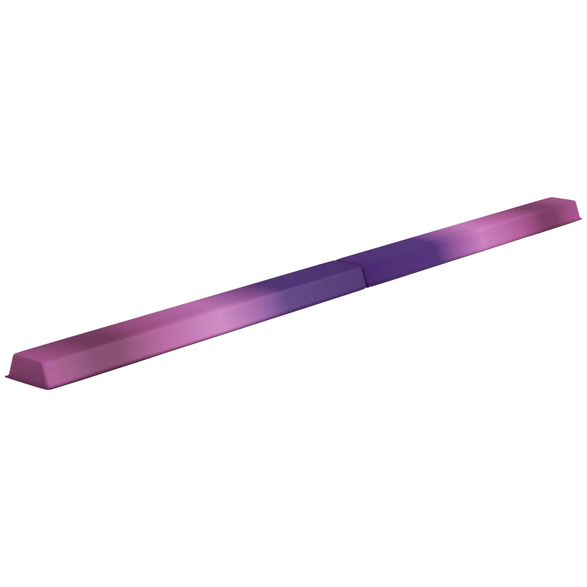 Poutre de gymnastique pliante de 7,7 pieds Poutre d'équilibre au sol pour enfants avec base antidérapante Équipement de gymnastique pour la maison Violet