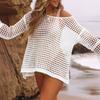 Sexy Knitted Sweater, Women's Cutout Smock, Beach Vacation Bikini Paired with Loose Beach Sun Protection Shirt