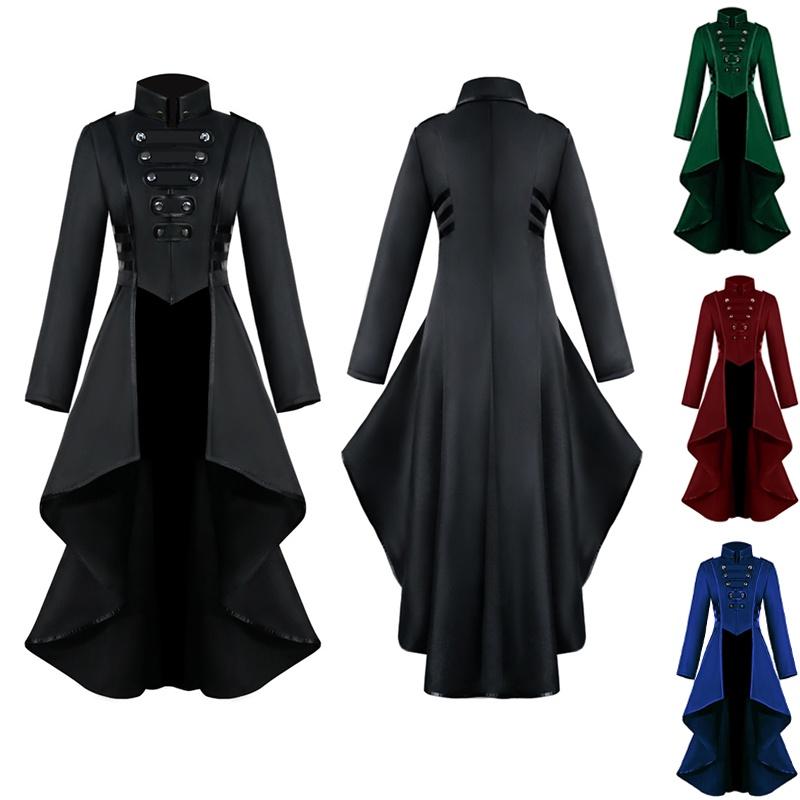 Elegant Women Vintage Medieval Tuxedo Gothic Tailcoat Perfect For Cosplay Costume