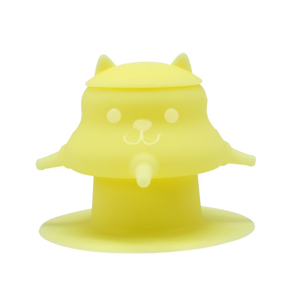 

230ml Pet Water Feeding Supplies Silicone 4 Nipples Dog Breastfeeding Artifact Anti Slip Suction Cup жовтий