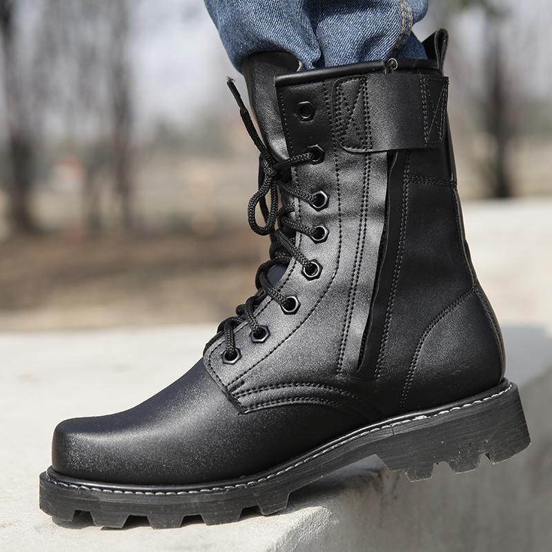 

Men Steel Toe Work Safety Shoes Boots Black Tactical Bota Men Casual Boots Puncture Proof Insurance Shoes Motorcycle Boots Man 45