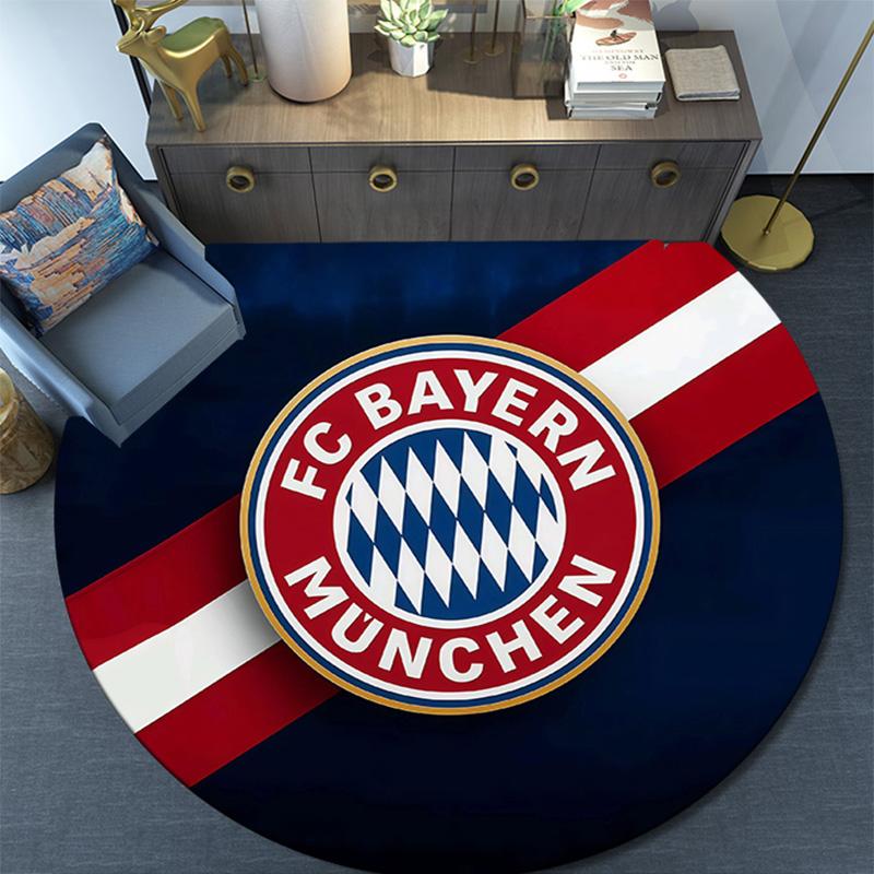 Bayern Munich Round Area Rug,Carpet Rug for Living Room Bedroom Sofa Playroom Decor,Non-slip Floor Mat