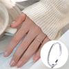 Exquisiter offener Goldring: Japanischer & Koreanischer Stil, Dünnes Band mit Diamanten besetzt, Stapelbarer & Eleganter Fingerschmuck