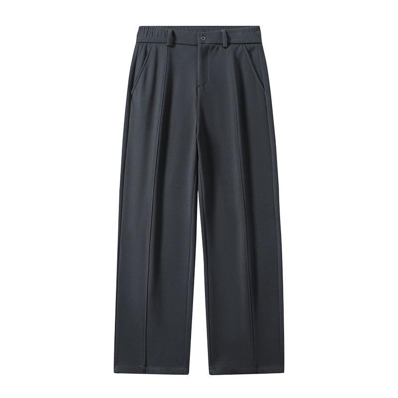 

Мужская мода ACU: Плотные потертые брюки для костюма — повседневные брюки широкого кроя на осень/зиму 2025 г. 4XL серый