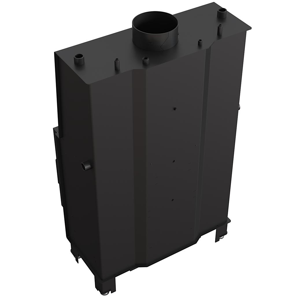 Water Heating Fireplace KRATKI LUCY 16 kW Ø 200 Black Thermotec Lining