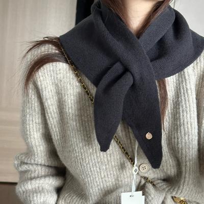 Soft and Waxy Wool Scarf for Women All Match Neck Scarf Scarf and Shawl for Outer Wear