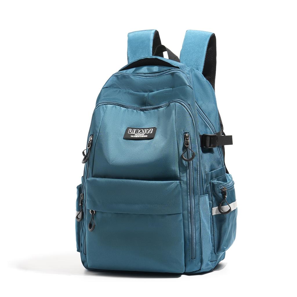 Schoolbag1011 summer new leisure computer schoolbag student solid color large capacity outdoor travel backpack Korean version backpack