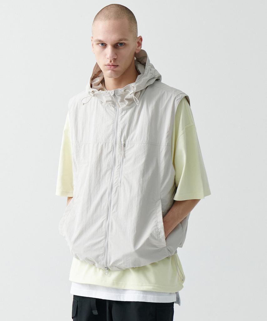 Musinsa Standard [City Leisure] Hooded Vest [Dusty Cream]
