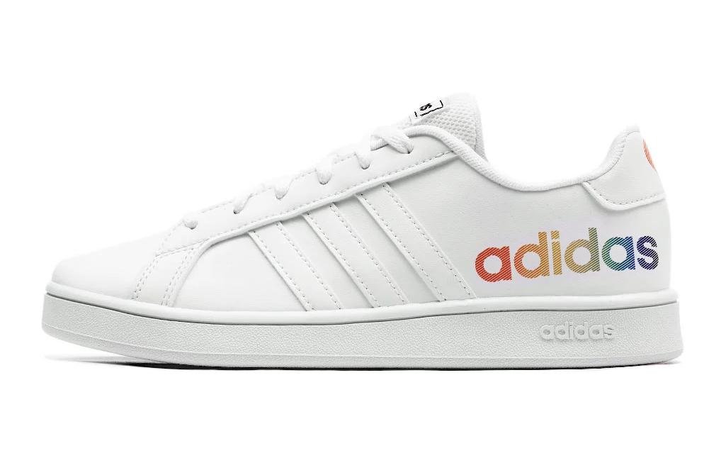 

Adidas Neo GRAND COURT K Стійкі до стирання Низькі Скейтбордичні кросівки Чисто білі Дитячі H02289 30