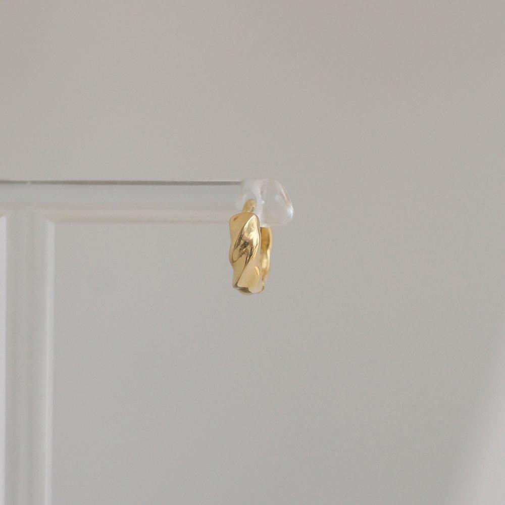 14K Gold-Filled Silver Small Roller One-Touch Earrings