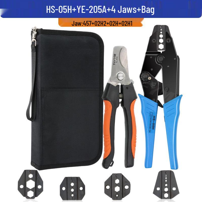 Hexagonal Terminal BNC Coaxial Connector Cable and Fiber Optic Crimping Pliers