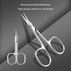 Stainless Steel Nail Shave Eyebrow Pointed Scissors Beauty Scissors Treatment Cuticle Bend Front Dead Skin Nail Scissors