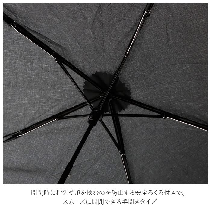 Parapluie Miyajima Pliant en Fibre de Verre 5K UV Super Navy, 50cm, Baleines, Léger, Économique, [12070]