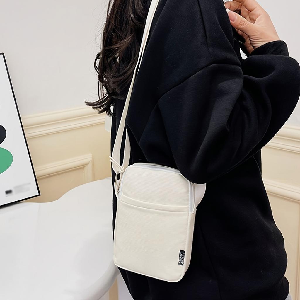 Female Carry- Mobile Phe Bag Fashi Canvas Shoulder Bag Female Outdoor Carry- Oblique Span Female Purse a Bag