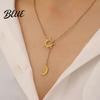 Retro Necklace Sun And Moon for Women Plated Y Romantic