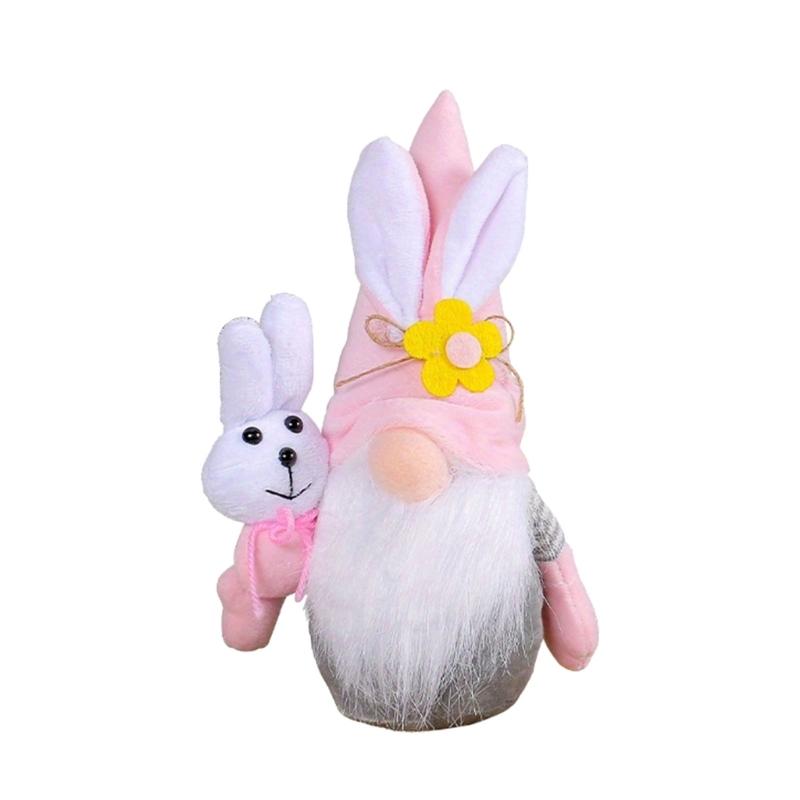 Easter Faceless Gnome Rabbit Doll Spring Easter Festival Party Home Decorations Kids Gift Favor Rabbit Carrot Ornament