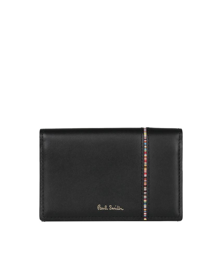 Signature Stripe Inverted Business Card Holder, Black