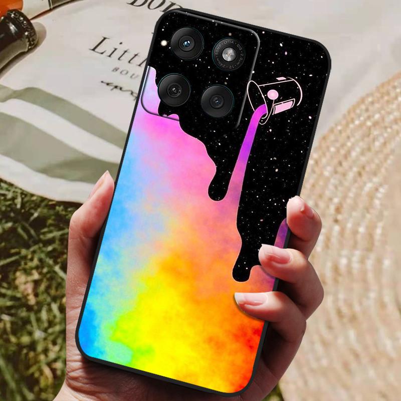 Etui do Motorola Edge 70 5G Modne Czarne Silikonowe Miękkie TPU Etui na Telefon do Motorola Moto X70 Air 5G 2025 Pokrowiec Tylny Etui Funda