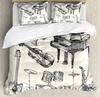 Rock Music Guitar Duvet Cover Bed Bedding Set For Double Home Textile Quilt Cover Pillowcases Bedroom Bedding Set (No Sheet)