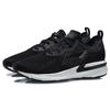 Lining Lan One-Piece Woven Sports Shock Absorption Low-Top Running Shoes Men sneakers Black ARHR131-1