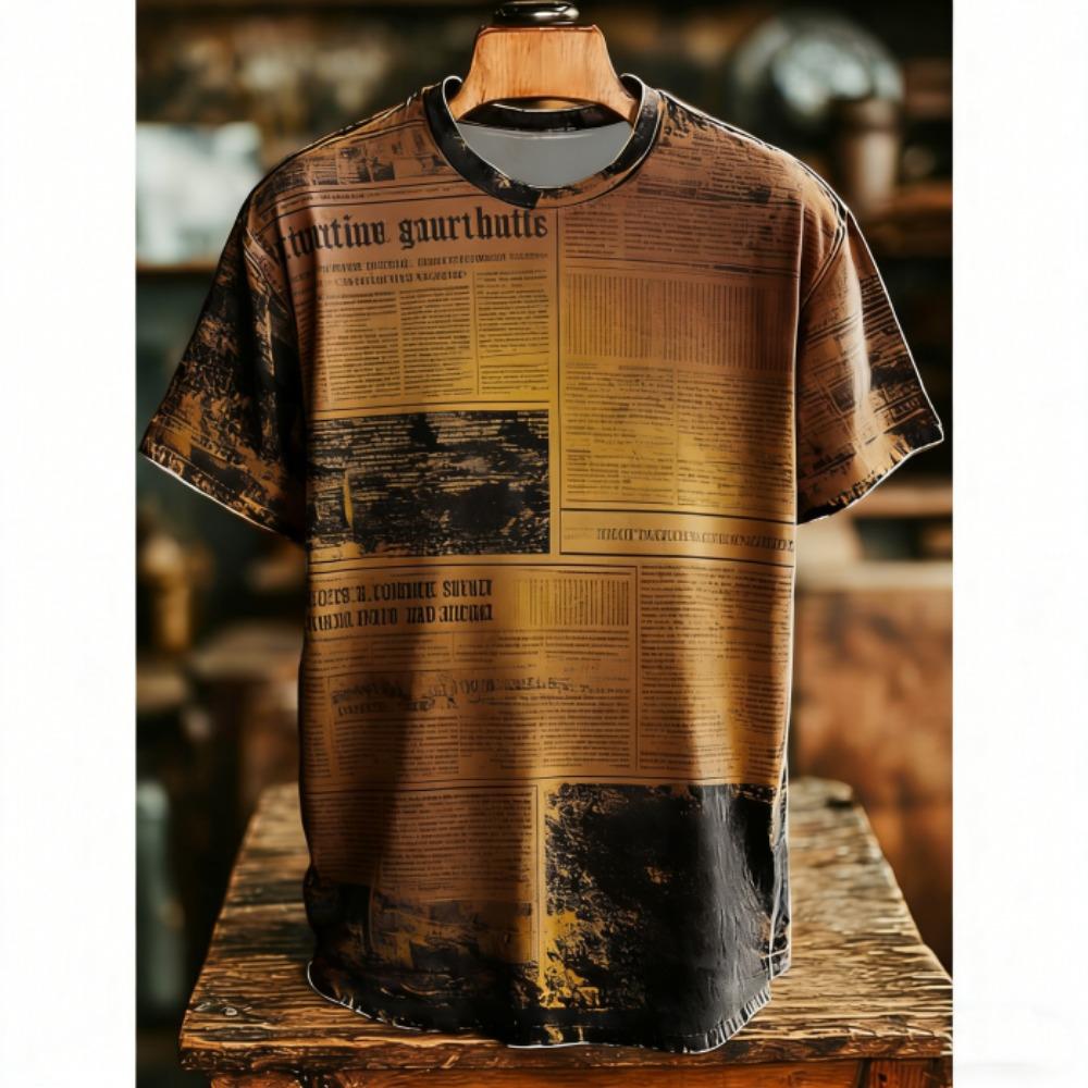 Europe America Vintage Print Men's T-Shirts Fashion Street Short Sleeve Tee Shirts Outdoor Casual Clothing T-shirt Women Tees Tops