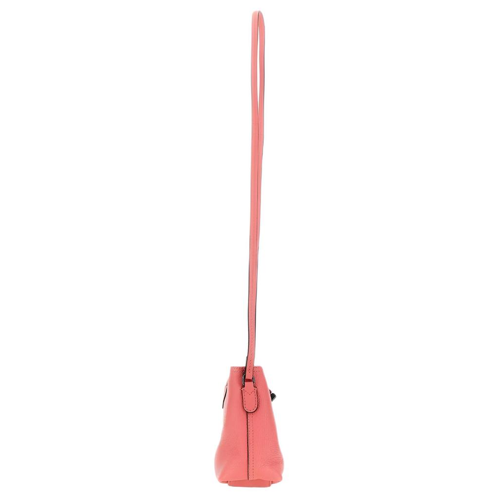 Longchamp Le Roseau Essential 17 Solid Color Bamboo Buckle Leather Mini Shoulder Crossbody Bag Women bags Pomegranate-Syrup 10207968P76