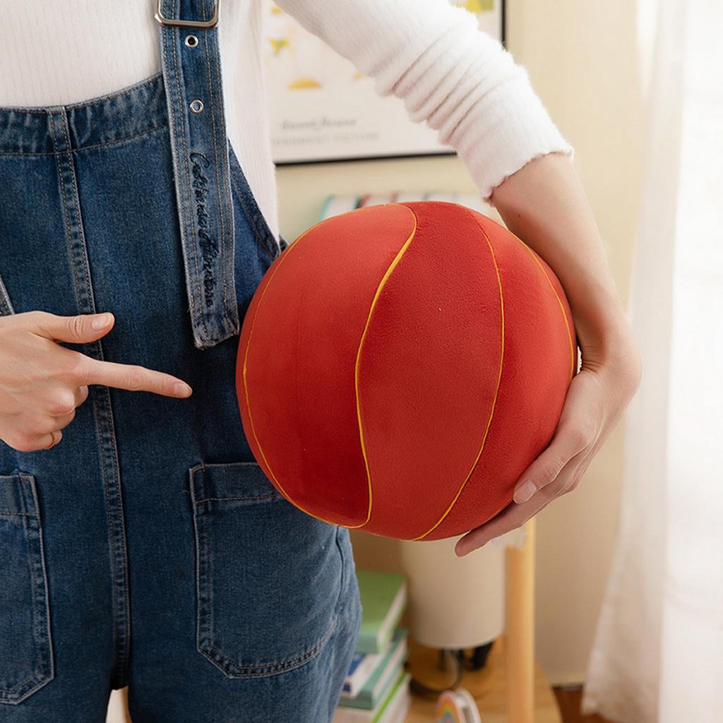 Cute Plush Spherical Cushion Simulated Football Cushion Basketball Plush Toy Doll Giving Children Gifts Family Fun Ornaments