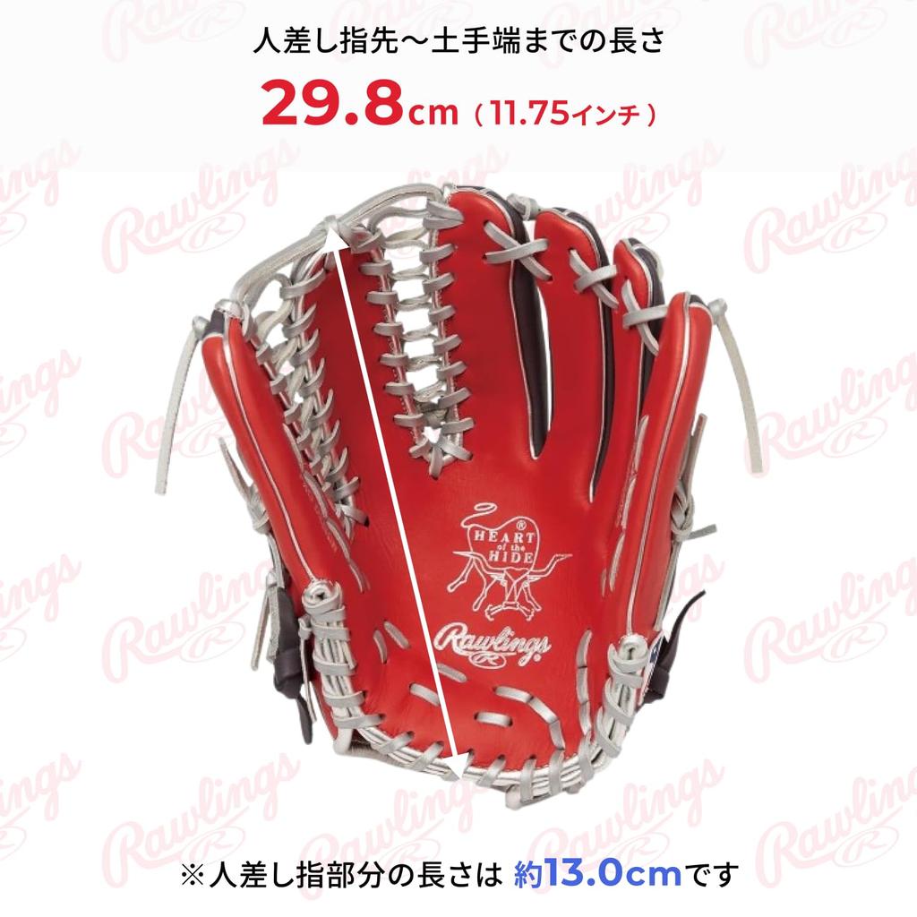Rawlings Baseball HOH MLB Color Sync Size Glove, Softball, Adult, GR5HMOS5, Navy/Scarlet [All-Around], 11.75 (Left-Handed Throw)