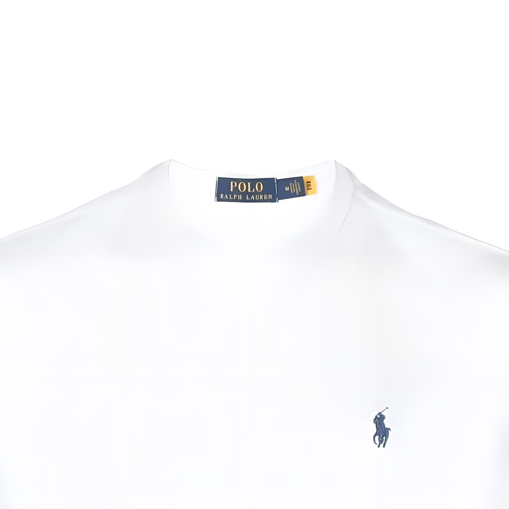 Polo Ralph Lauren SS23 Solid Color Casual Logo Embroidered Crew Neck Short Sleeve T-Shirt Men Tops White 710901045-001