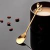 Stainless Steel Leaf Design Coffee Stirring Spoon