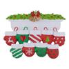 Christmas Pendant Bright Red Green Gloves Shape Festive Color Hanging Ornament Holiday Wall Decoration Gift