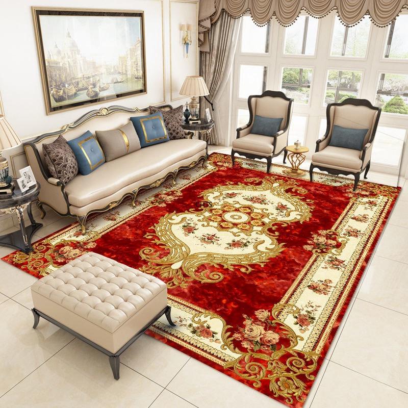 

Европейский роскошный ковер для гостиной, дивана, нескользящий коврик для пола, декор комнаты, большой ковер, мягкий, пушистый, декоративный ковер для спальни 60x90cm 23.6x35.4in