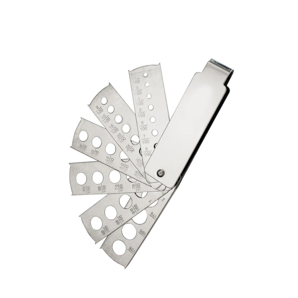 Sturdy Stainless Steel Fan Gauge for Gemologists and Jewelers Measuring Diamonds and Gemstones with Performances