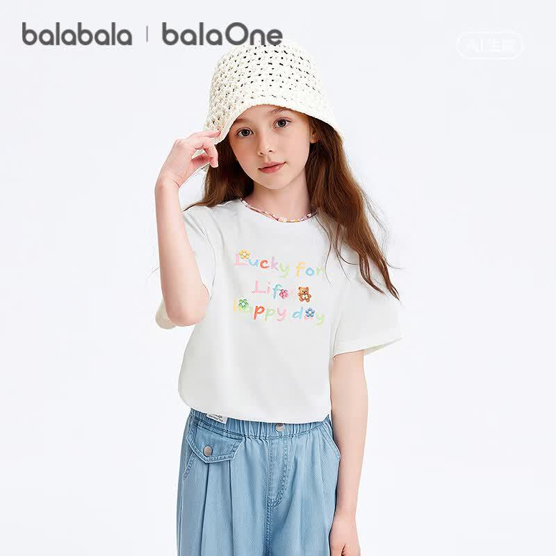 Balabala Girls' Short-Sleeve T-Shirt