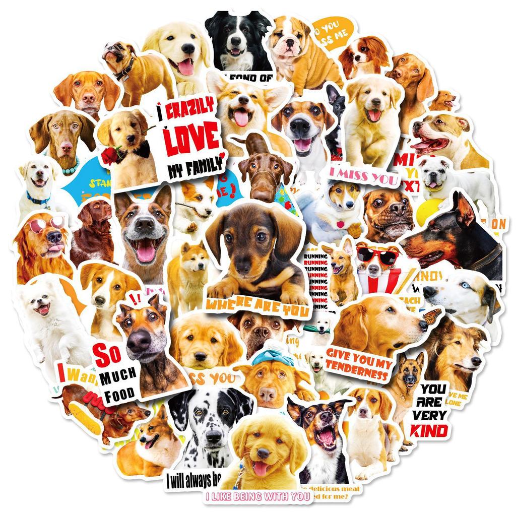 100 Realistic Dog Stickers, Dog Emoji Stickers, Non-Repeating Funny Sand Sculpture Puppy Decoration Stickers