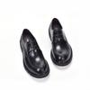 Men's British Style Genuine Leather Lace-up Round Toe Shoes - Casual & Business Formal with Thick Sole, Retro Design.