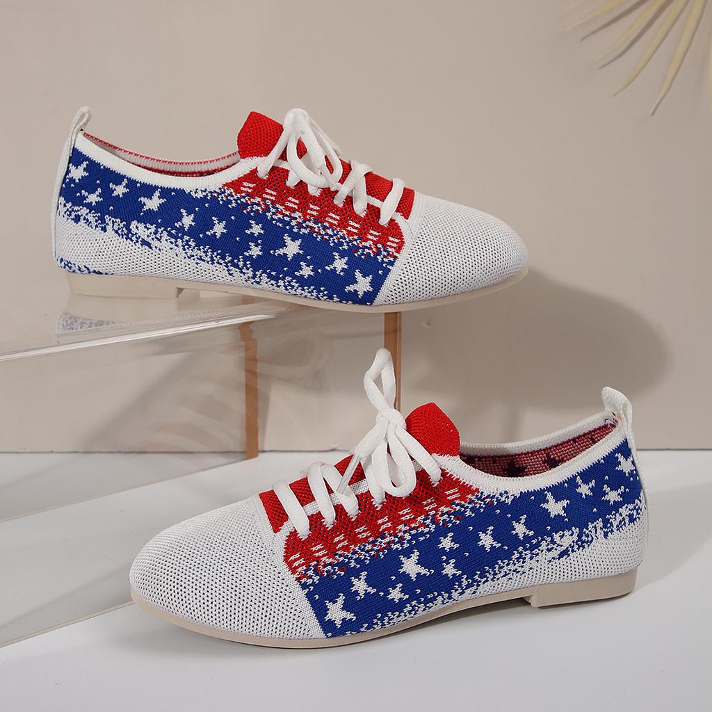Fashion 2024 Autumn Women's Round Toe Design Anti-Slip Flat Lace Up Shoes Outdoor Casual Comfortable Breathable Sneakers Women's Shoes