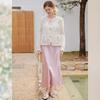 Eleganter gestickter Cardigan-Hemd im chinesischen Stil