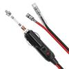 Vehicle Socket Power Cable 12V 24V with LED Light, 16 AWG Wire, and Two Output Wires for Accessory Repair, Service, and Cable Changes